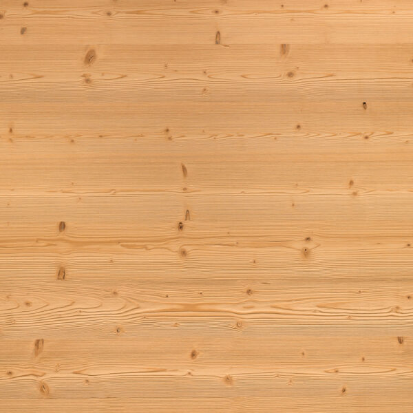 Helle, gebürstete Holzoberfläche mit gleichmäßiger Maserung und kleinen, natürlichen Astlöchern. Die Dielen wirken ruhig und modern – ideal für minimalistische Innenraumgestaltungen oder Wandverkleidungen mit klarer Optik.