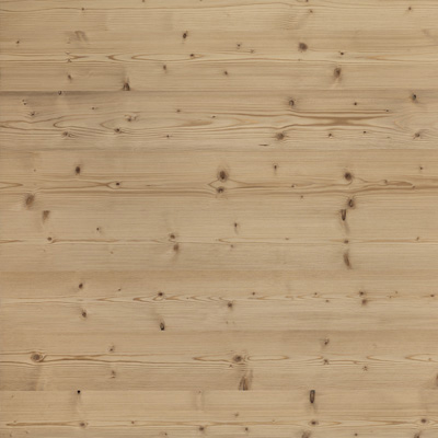 Helle, sanft gebürstete Holzoberfläche mit feiner, gleichmäßiger Maserung und kleinen Aststellen.